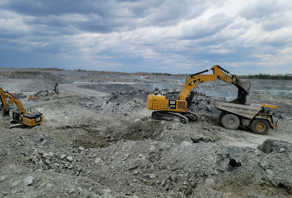 Mine Barnat, Décapage et remblai