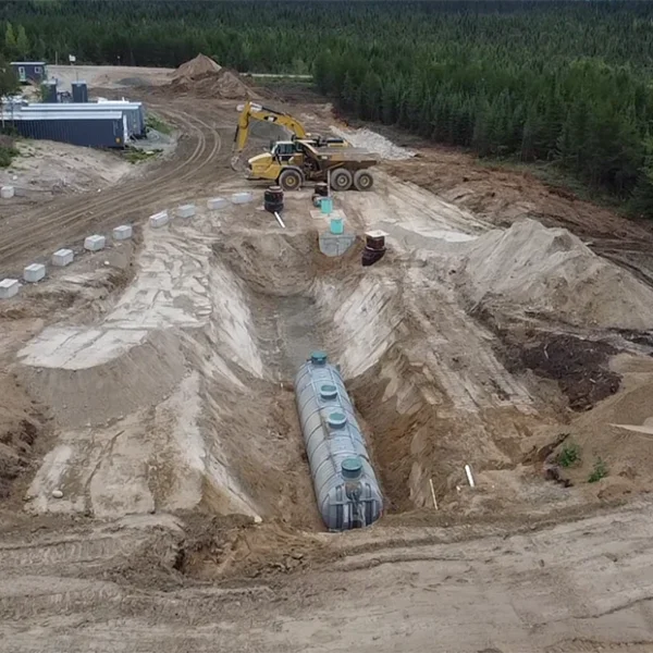 Mine Lamaque - Site Triangle, Travaux civils