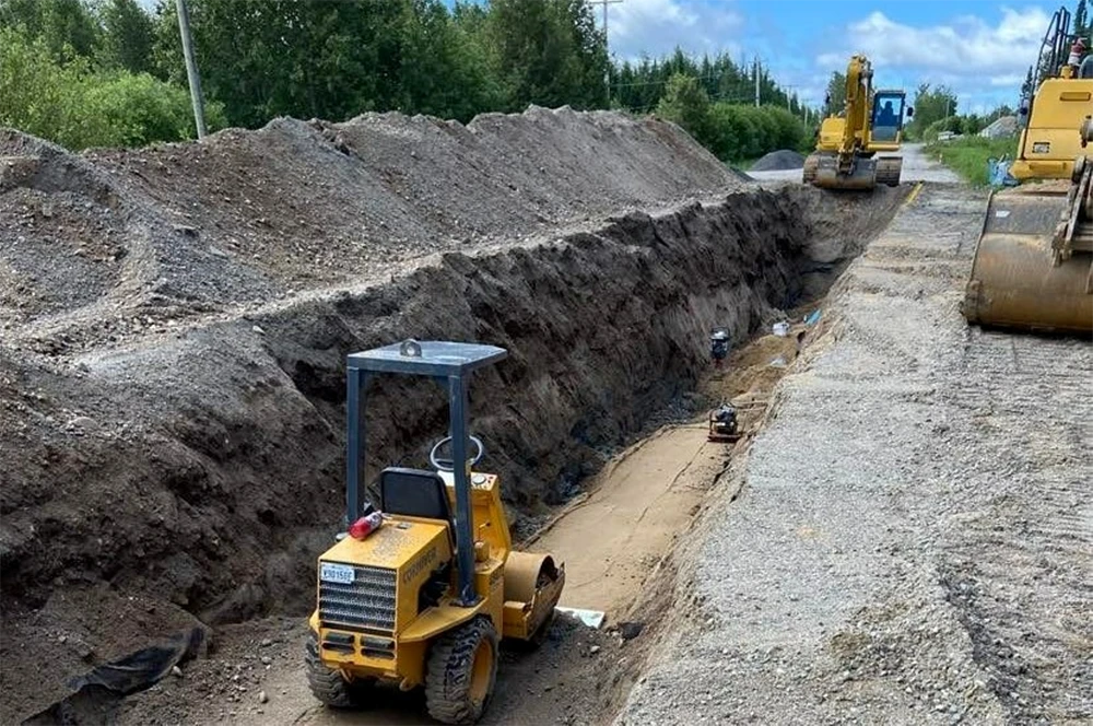 Conduite de refoulement pour le poste rupert à Waskaganish