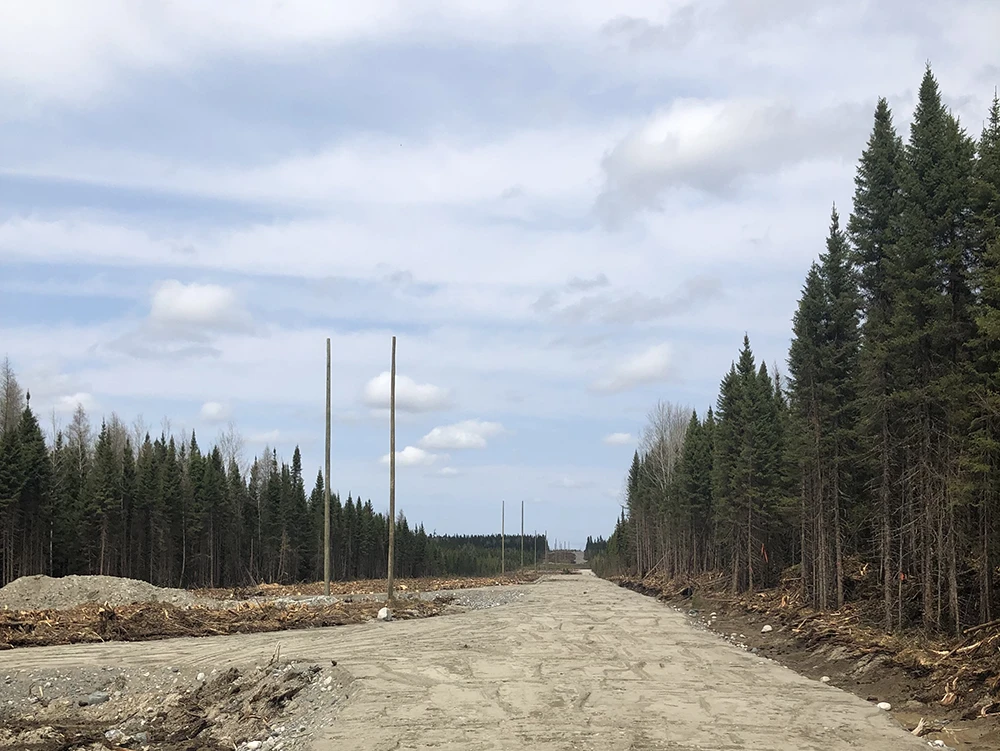 Lignes électriques, projet windfall osisko